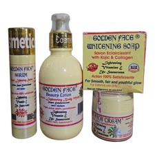 4pcs Golden Face lotion, serum, Face Cream, Face Soap With Evob Seal