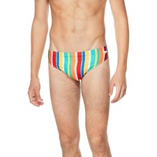 NWT Speedo Men's Swimsuit Brief Endurance The One Stripe sz 30