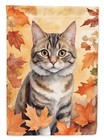 American Bobtail Cat in Fall Leaves Garden Flag Mailbox Flag Decorative Yard