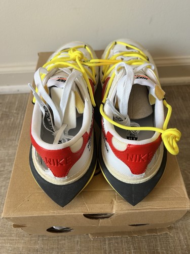 Size 11.5M - Nike Off-White x Blazer Low White University Red (2022) DH7863-100 - Picture 4 of 6