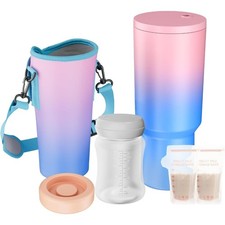 Portable Breast Milk Cooler Bag 40oz with 24 Hour Ice Packs Insulated for Travel