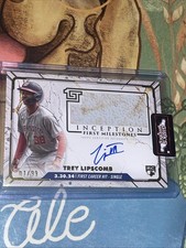 2024 Topps Inception TREY LIPSCOMB Auto 🔥/99 First Hit Base Relic RC -Nationals