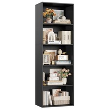 Bookcase 5/6/7 Tiers Slim Bookshelf with Adjustable Shelves Cube Storage Shelf