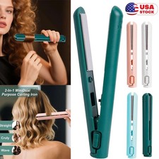 Professional Hair Ceramic Irons Straightener Curler Mini Portable Hair Curler
