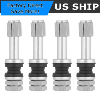 #ad TR48 Bolt On Tire Valve Stem 4Pcs W Stem Cap High Pressure Flush Zinc alloy $7.10