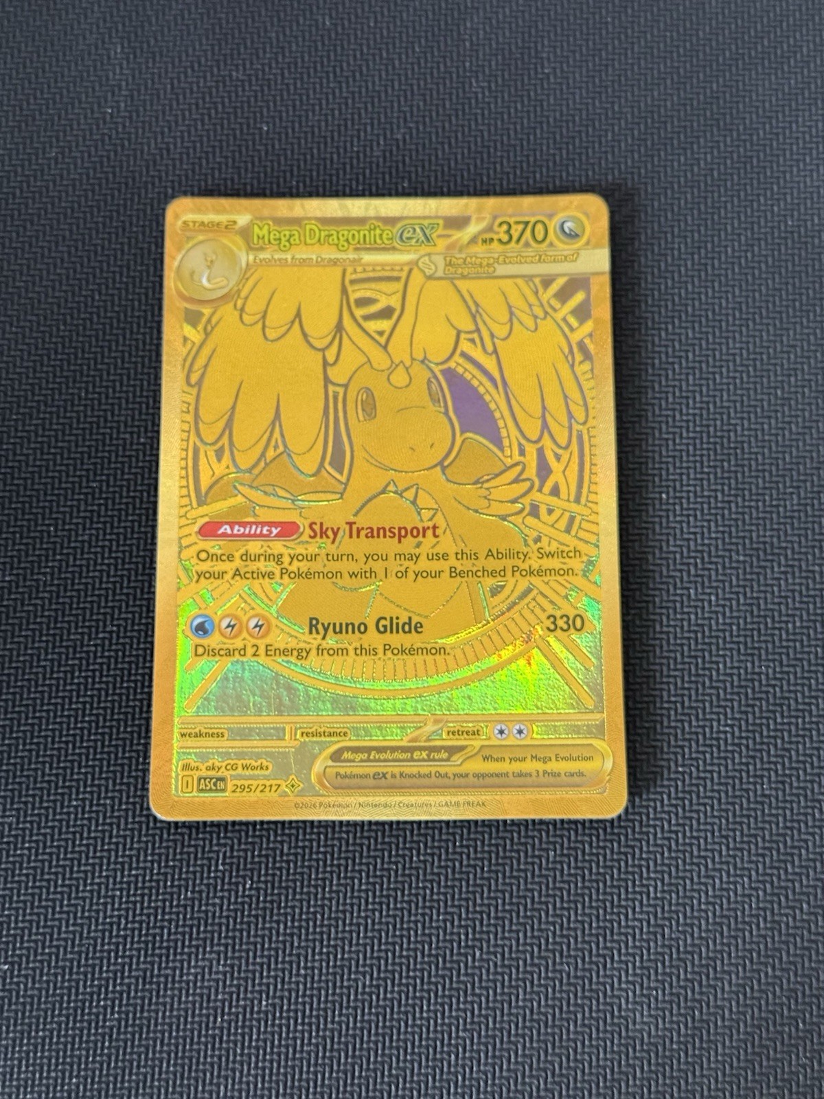 Mega Dragonite Ex Gold Mega Hyper Rare Ascended Heroes 295/217 English