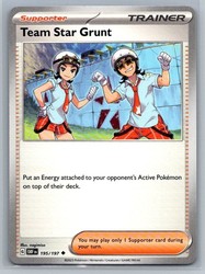 Team Star Grunt 195/197 Obsidian Flames Uncommon Trainer Supporter