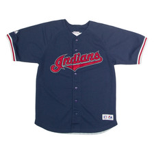 Majestätisch Cleveland Indians #48 Hafner Herren Trikot Blau USA V-Ausschnitt S