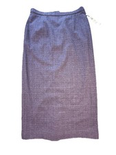 Pendleton Women  s SZ 12 100 Virgin Wool Skirt Blue Plaid Lined Pockets NEW 