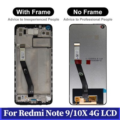 LCD Display Touch Screen Digitizer For Xiaomi Redmi Note 9/10X 4G w/Frame Parts