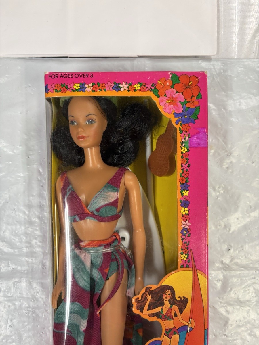 Vintage Hawaiian Barbie 1982 Doll Rare New Mattel 7470 Black Hair
