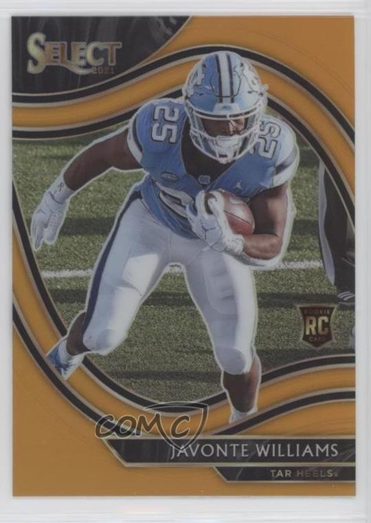 2021 Panini Chronicles Draft Picks Select Orange Javonte Williams Rookie RC uk2