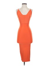 PrettyLittleThing Women Orange Cocktail Dress 2