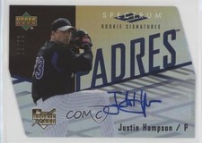 2007 Spectrum Rookie Signatures Gold Die-Cut /50 Justin Hampson #131 Auto 0x8t