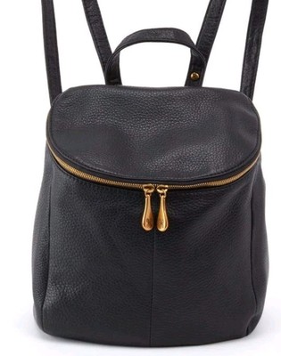 Hobo International River Backpack Black Leather Excellent 