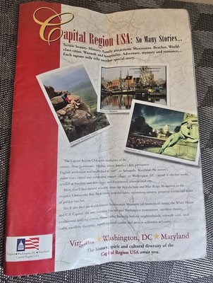 1995  Capital Region USA of VA., MD. & Washington DC Map & Points of Interest