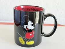 Disney Mickey Mouse 10oz Black Red Cup w/ Mickey Mouse