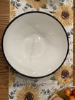 Vintage Huta Silesia Enamel Mixing Bowl Red & White # 24, Metal Made In Poland — photo 1