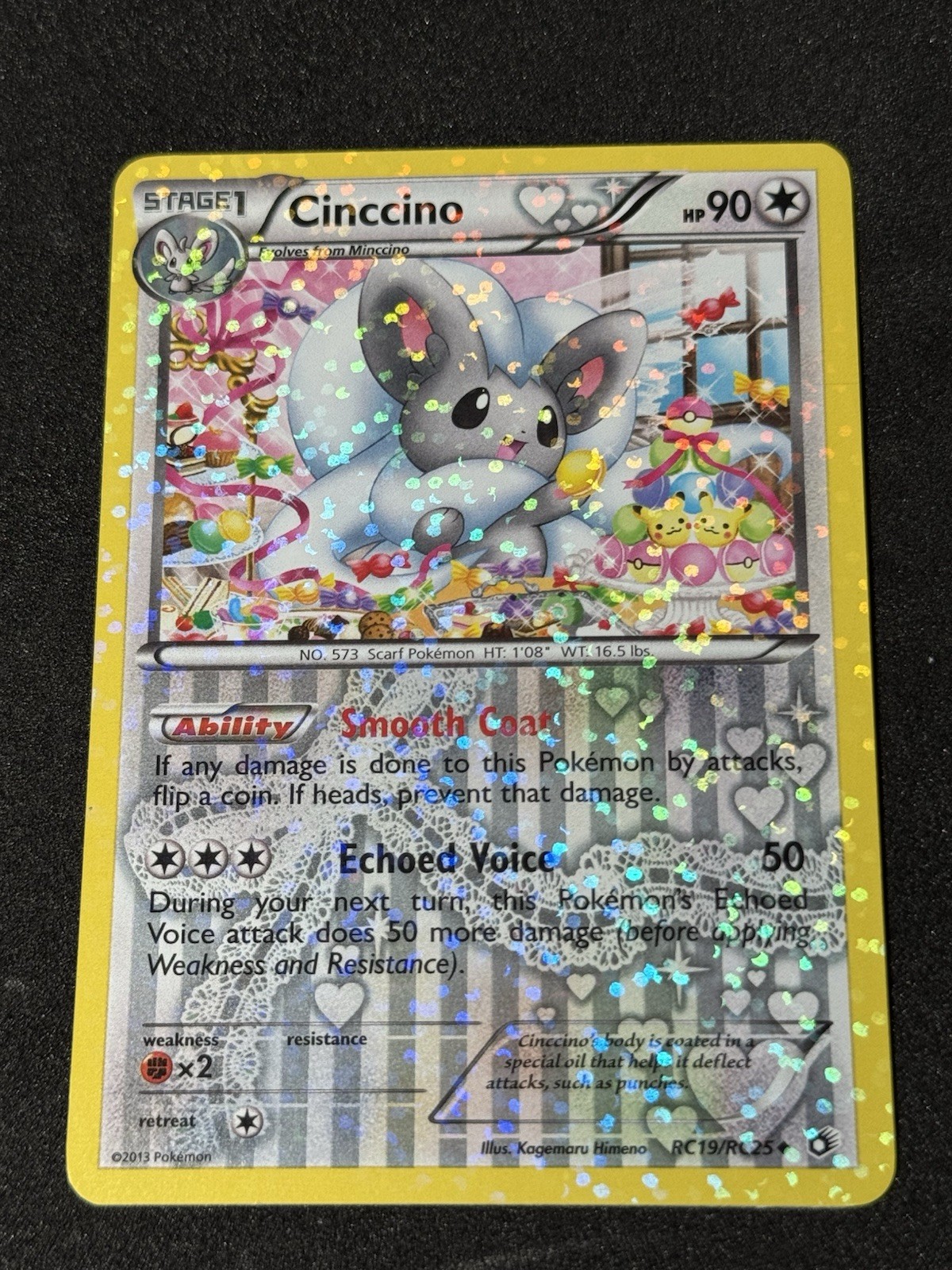 Cinccino RC19/RC25 Legendary Treasures: Radiant Collection Holo Mp