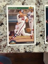 1992 UPPER DECK MLB BASEBALL DIAMOND DEBUTS RC CARD ANGELS CHAD CURTIS #774