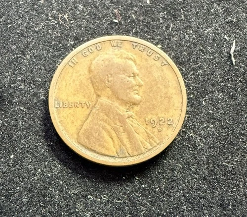 1922-D Lincoln Wheat Cent Semi Key Date in Fine Condition