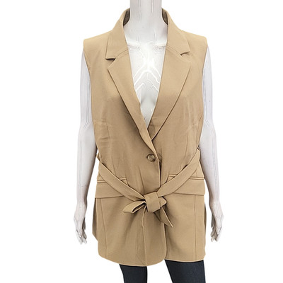 Kate & Mallory Womens Work Office Business Casual Vest Jacket X-Large Size Tan