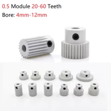Aluminium Spur Gear Mod 0.5 20 -60 Teeth Pinion Motor Gear with Step Bore 4-12mm