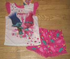 DreamWorks Trolls Poppy And Branch Summer Pajamas Set Size 6/6X