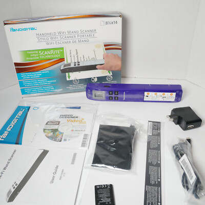 Handheld Wifi Wand Scanner 81/2X14 Scan Rite Tech S8x1102PU Pandigital OPEN BOX