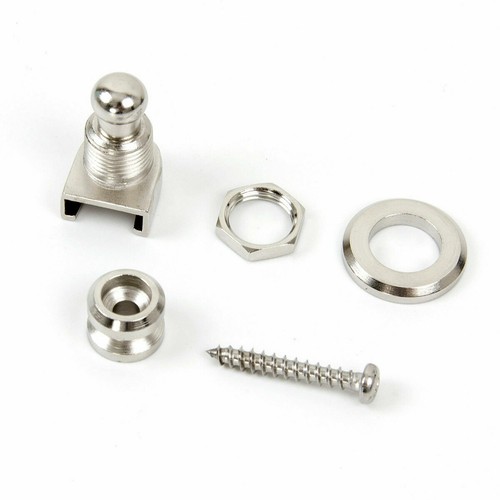 Guitar Strap Locks Buttons Schaller Style Locking Systerm 4 Pcs Silver US EBS - Picture 5 of 6