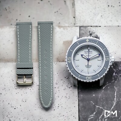 Blancpain X Swatch -  Fifty Fathoms - Antarctic Ocean - GREY STRAP ONLY NO WATCH