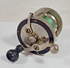Vtg. Pflueger Oceanic 200 Reel - 1923 Patent date / Leather thumb drag