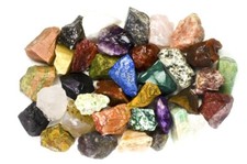 6 lbs of Bulk Rough INDIA Stone Mix - Over 25 Stone Types - Tumbling Rocks