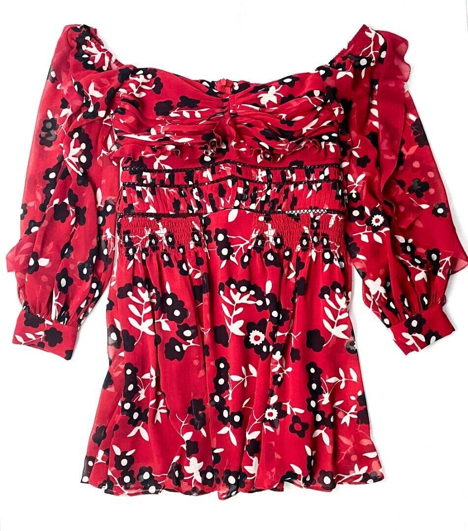 strapless open back dress Fairytale Dream Floral Strap Mini Dress Red Selfie Leslie
