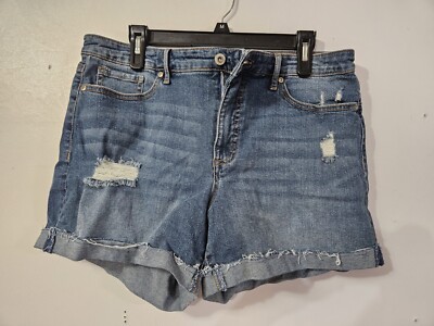 Sofia Jeans By Sofia Vergara Distressed Cuffed Jean Shorts Size 14