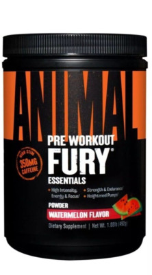 Universal Animal Fury Pre-Workout Energy & BCAA, 30 Portionen 500gm alle Geschmacksrichtungen.