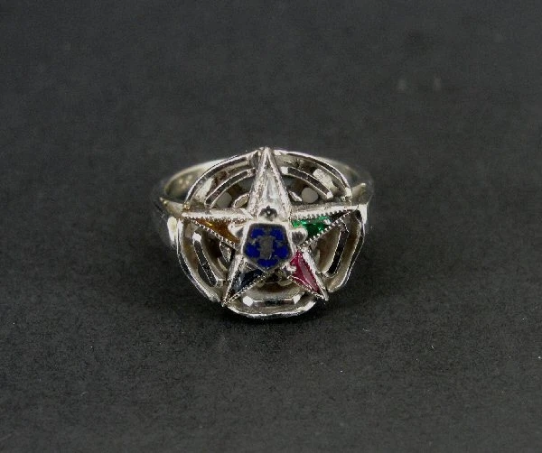 Eastern star rings white deals gold