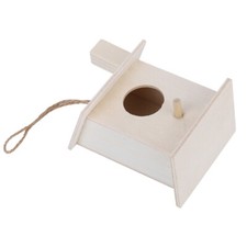 New 4X Innovative Hanging Wooden Bird House Nests Ornament For Outdoor Garden Ya
