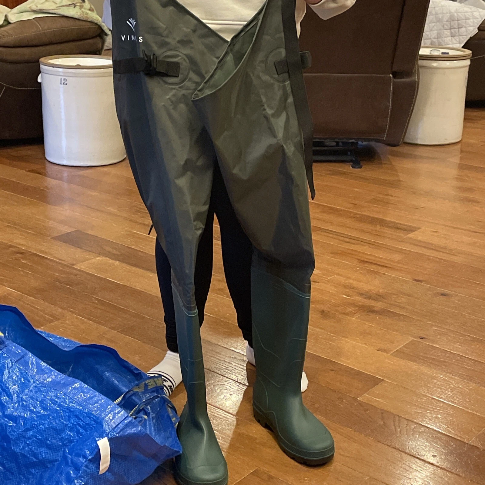 Vinlas Waterproof Chest Waders W/ Bootfoot Wader For Fishing & Hunting NYLON PVC