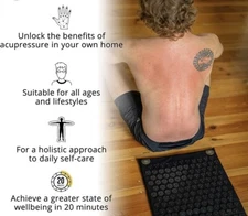 Acupressure Mat and Pillow Set - Black&Gold 