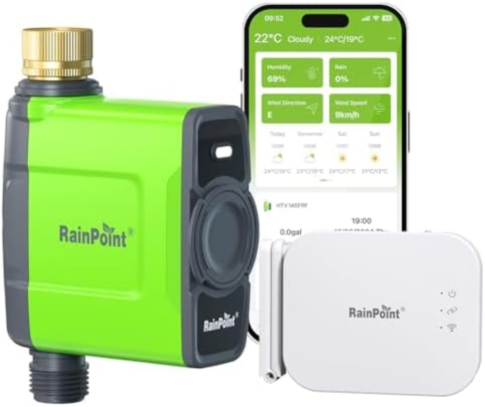 RainPoint Centralina Irrigazione WiFi con Gateway Antenna - Smart Garden