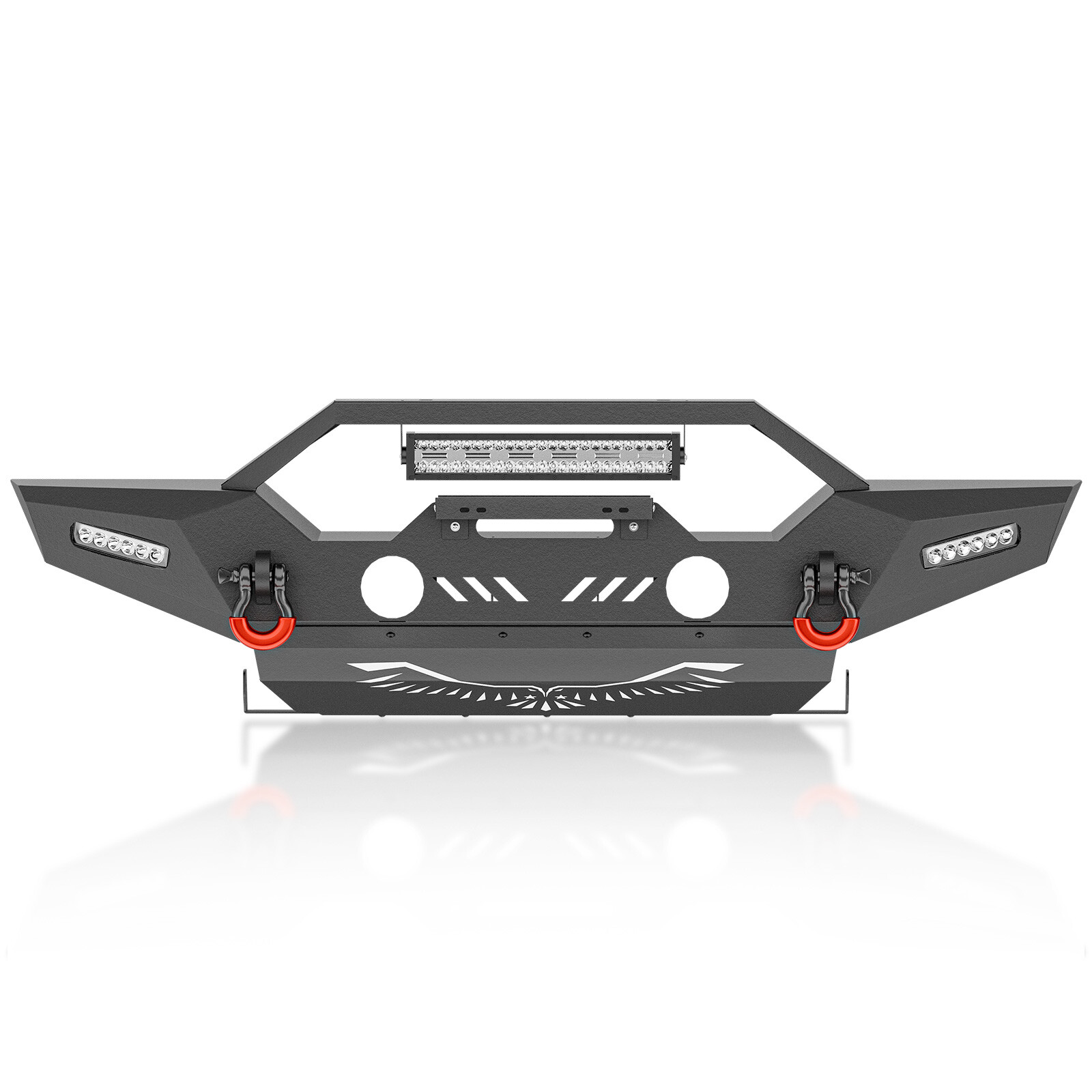 Front /Rear Bumper For 07-2018 Jeep Wrangler JK JKU Unlimited 2/4 Drs W/ D-rings