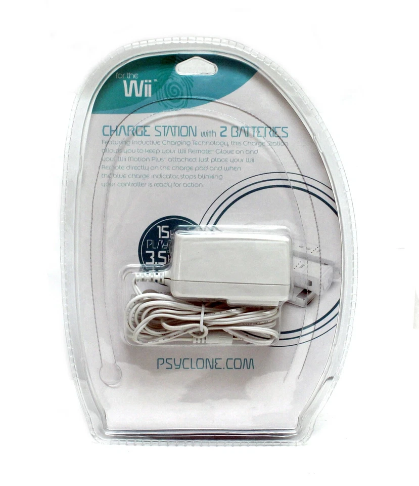 New Psyclone Wii Dual Charge Station w/ Remote Control Batteries Wii Motion Plus - Image 2 of 3