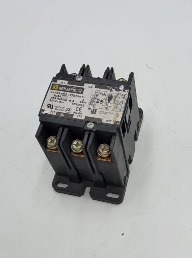 Square D 8910DPA23 Contactor 35A 600VAC Max 3 Pole 3 Phase Coil 110/120V 50/60Hz