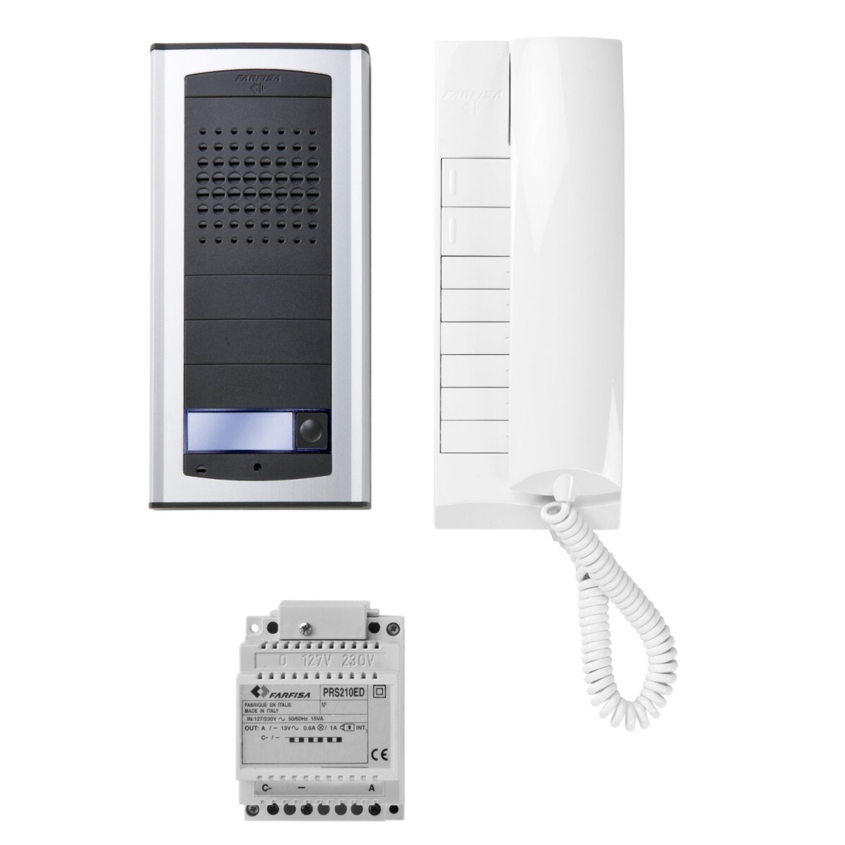Farfisa 1AEXD Kit Citofono Audio Composto da Unità Esterna e Interna