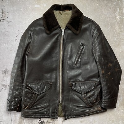 Schott Bros. Perfeito ブラック ジャケット s Vintage Schott Bros Perfecto 613 Black Leather Biker Jacket