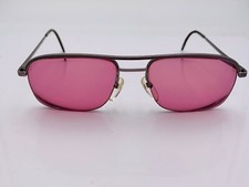 Vintage Logo Paris Gray Metal Pilot Half-Rimmed Sunglasses France FRAMES ONLY