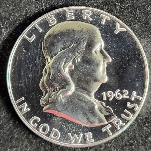 1962 Franklin Half Dollar PR Proof 90% Silver Coin US Mint