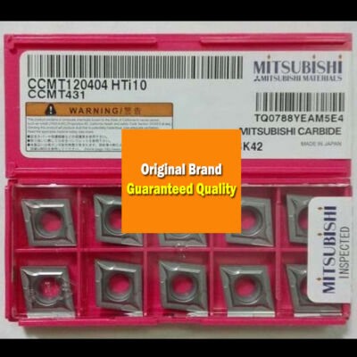 10PCS in BOX CCMT120404 HTI10 CCMT431 Carbide Insert New / #T10