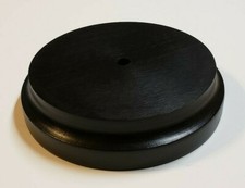 6" Modern Style Black Wooden Lamp Base Tapered Edge Sanded Hardwood NEW 10305BJB